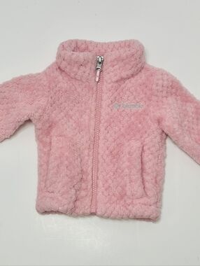 Columbia Blush Pink Sherpa Zip-Up Jacket